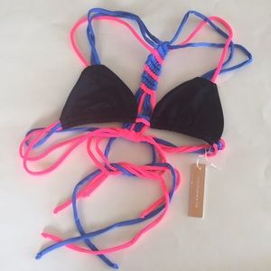 Lisa Lozano strappy back broad top